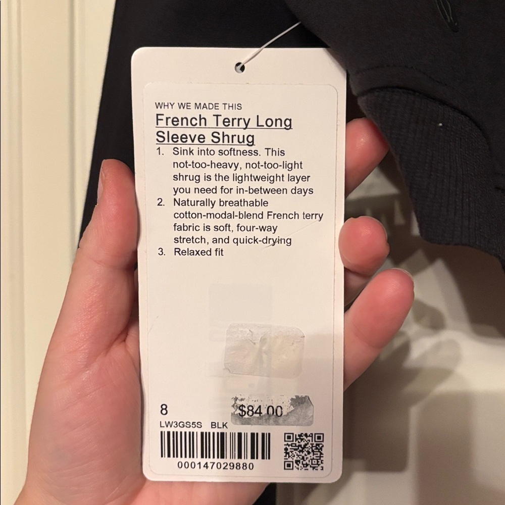 BNWT Lululemon French Terry Long-Sleeve Shrug - Picture 9 of 9